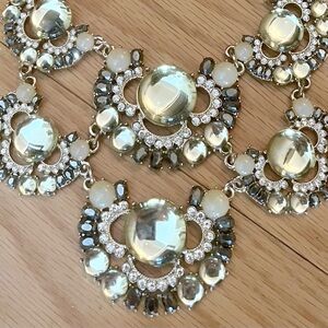 Elegant Gold and Silver Statement Necklace